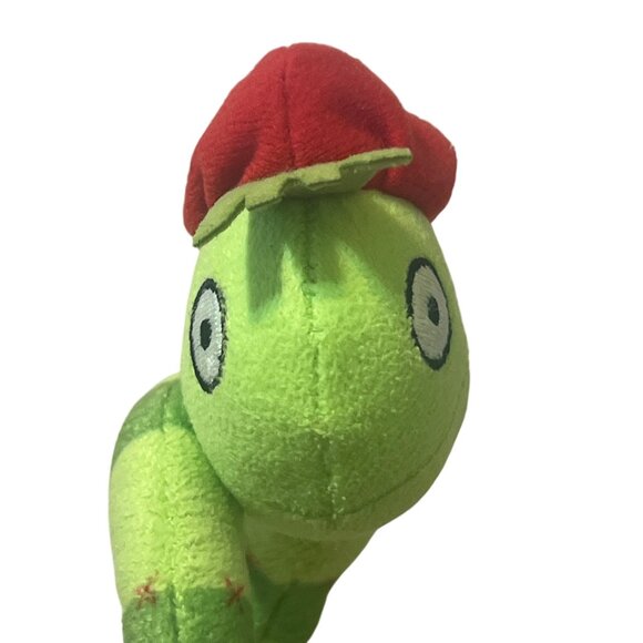 Vintage 2002 Ikea Green Worm Rattle Red Hat Infant Toy Torva Grap Retired 6" - Picture 2 of 3
